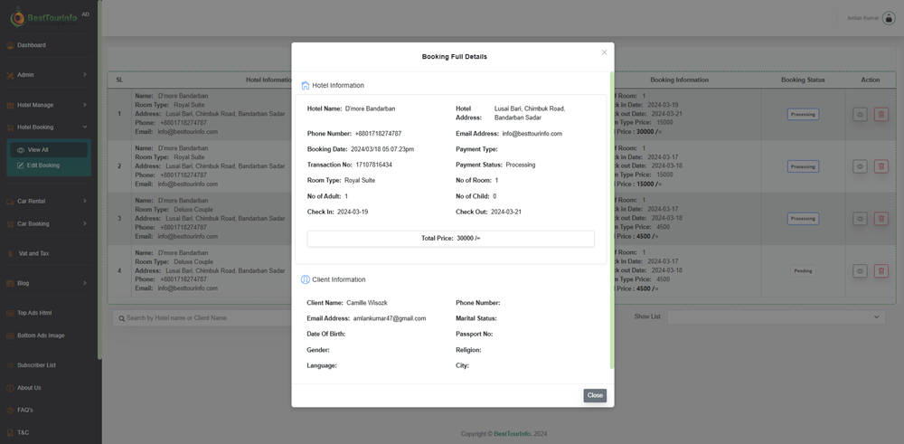 HOTEL-BACK<-->Laravel & Vue.